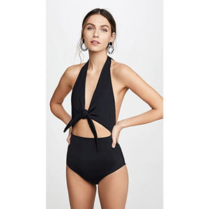 Mara Hoffman NWT Maddy One Piece Swimsuit Nero Black XL